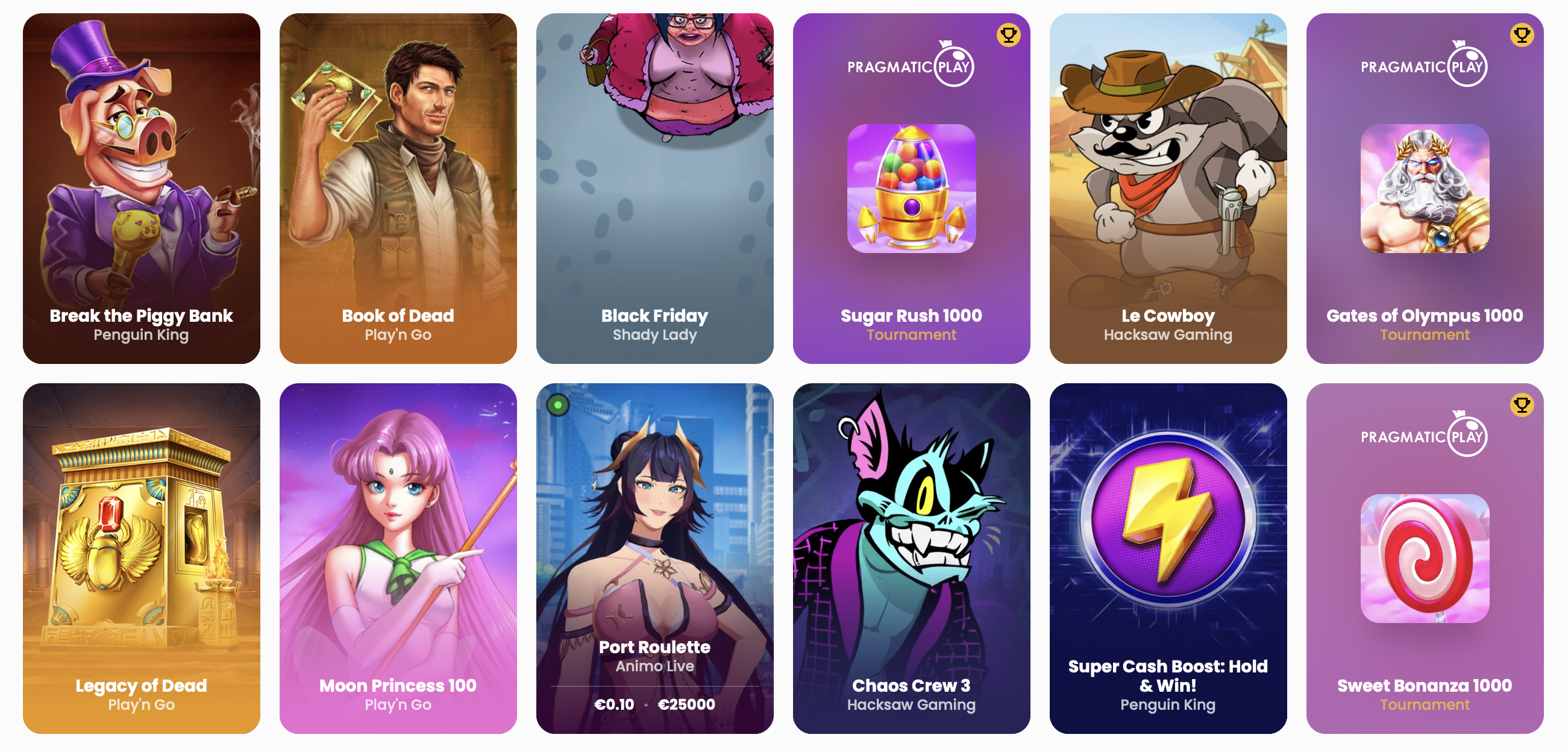 Spelautomater hos Trickz Casino